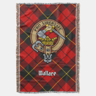 Couverture Clan Wallace Crête sur Tartan