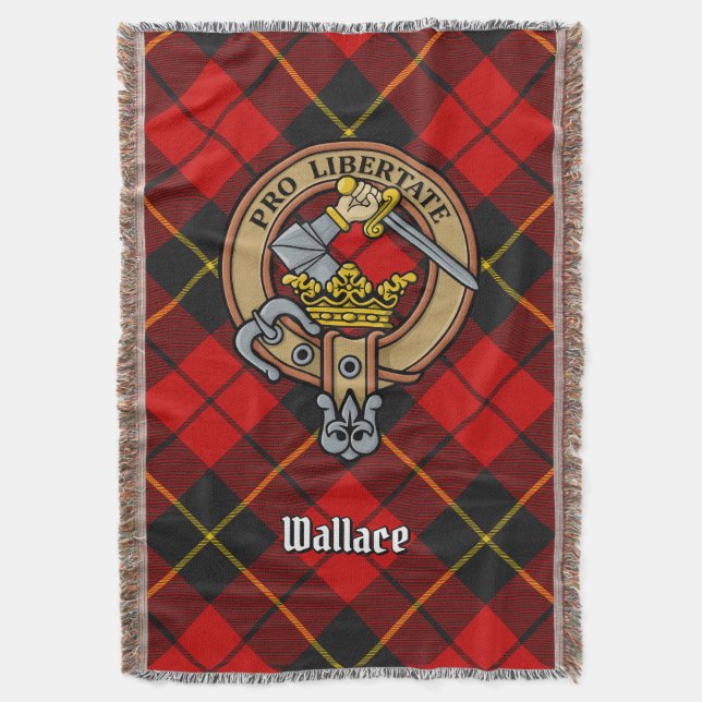 Couverture Clan Wallace Crête sur Tartan (devant Vertical)