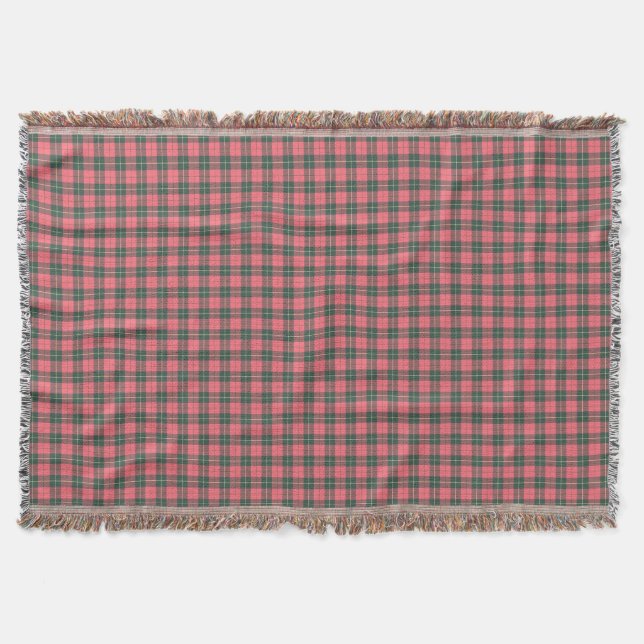 Couverture Clan Wallace Pink et Green Scottish Tartan (Devant)