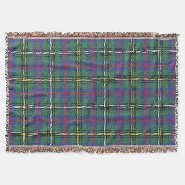 Couverture Clan Wood Tartan Plaid Scottish Kilt Motif (Devant)