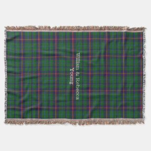 Couverture Clan Young Tartan Plaid Custom Thelot Blanket