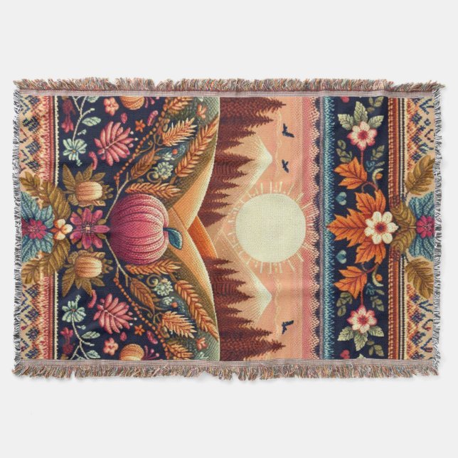 Couverture Classique Fair Isle Automne (Devant)
