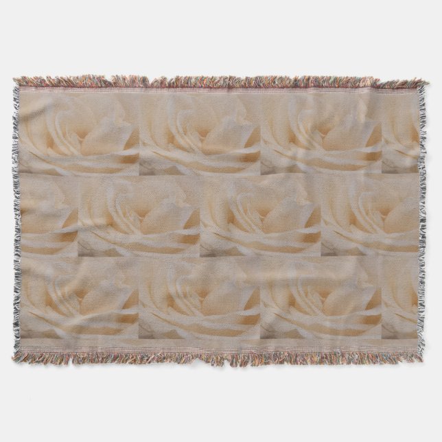 Couverture Closeup Rose couleur crème (Devant)