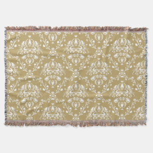 Couverture Cocoa and Cream Damask