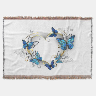 Couverture Coeur bijoux avec papillons Morpho