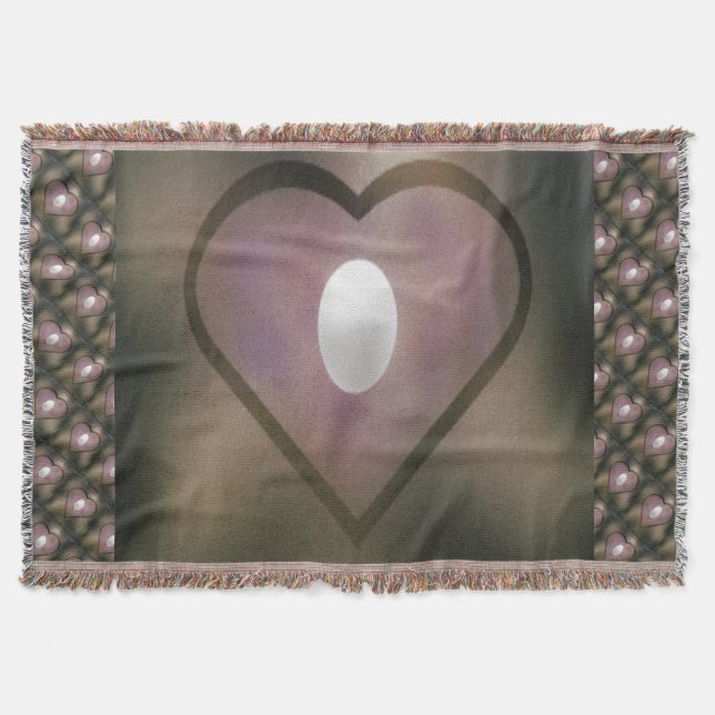Couverture Coeur blanc quilt style moody broody couleurs hive (Devant)