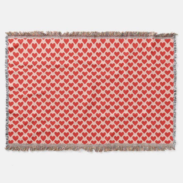 Couverture Cœur de la Saint-Valentin traditionnel rouge (Devant)