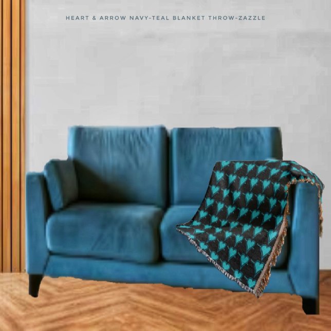 Couverture Coeur et flèches Turquoise de la Marine (Créateur téléchargé)