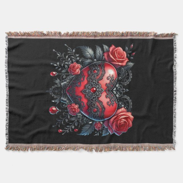 Couverture Cœur gothique jeté pour la Saint-Valentin (Devant)