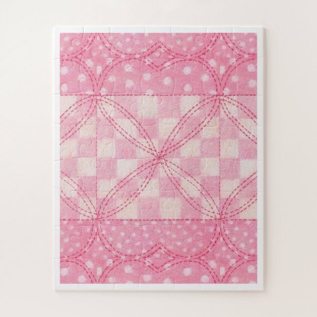 COUVERTURE COEUR ROSE 16x20 Puzzle Grandes Pièces (Vertical)