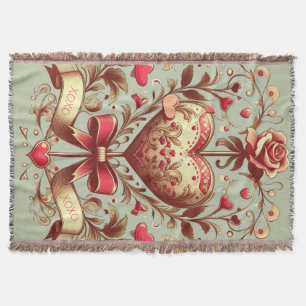 Couverture Coeur vintage Valentine's day xoxo