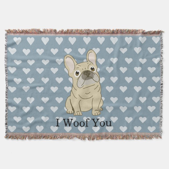Couverture Cœurs de Bouledogue Français, Je Vous Aime (Devant)