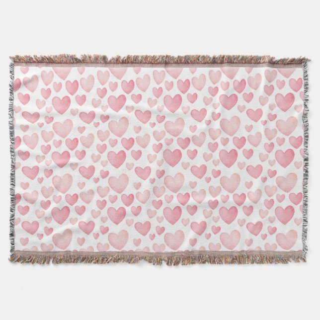 Couverture Cœurs de la Saint-Valentin à l'aquarelle rose  (Devant)