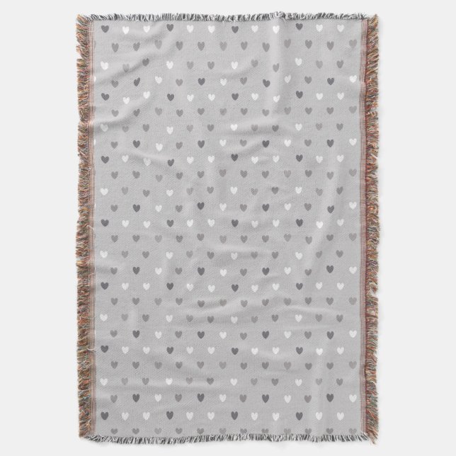 Couverture Coeurs de polka minuscules dans les tons gris (devant Vertical)