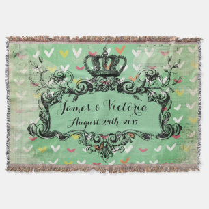 Couverture Coeurs Monnaie Mariage Personnalisé Couronne royal