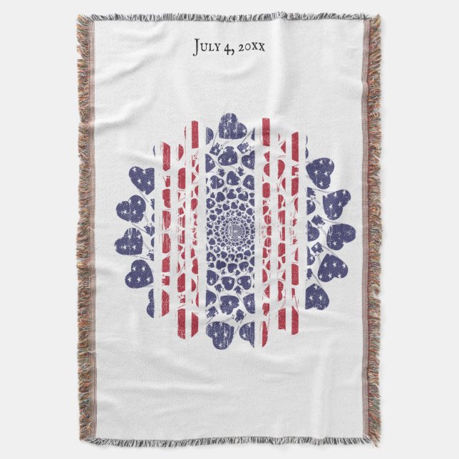 Couverture Coeurs patriotiques vintages-américains psychédéli (devant Vertical)
