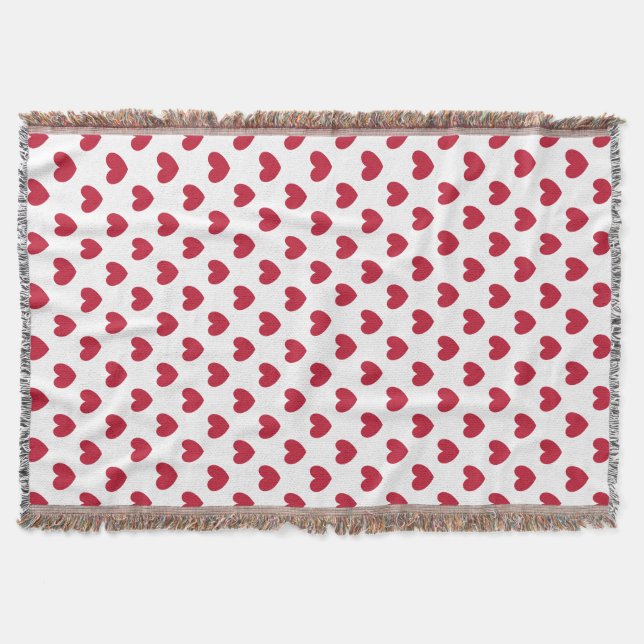 Couverture Cœurs pois rouges sur fond blanc (Devant)