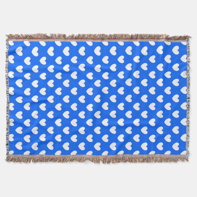 Couverture Coeurs polka blancs sur bleu (Devant)