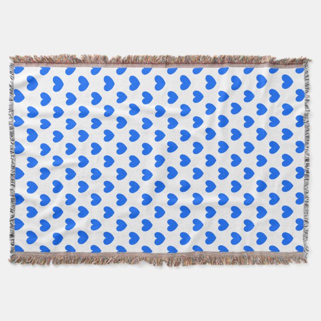Couverture Coeurs polka bleu sur blanc (Devant)