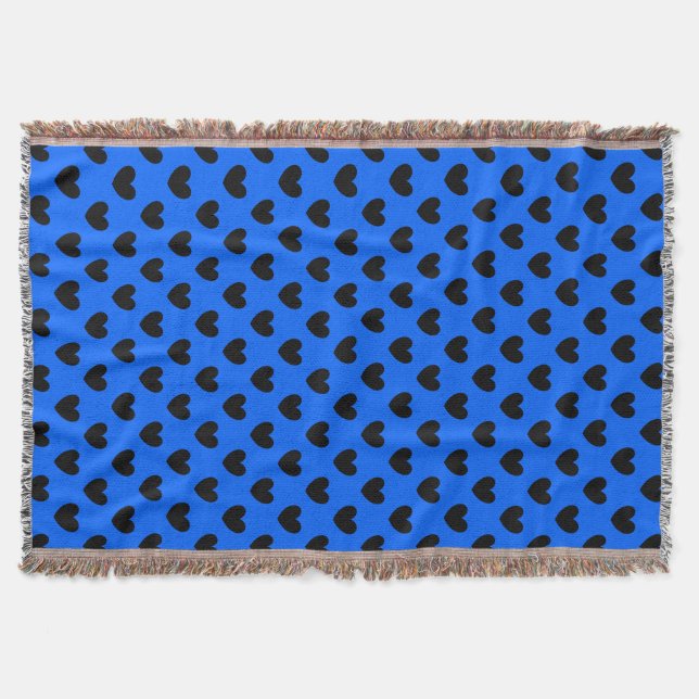 Couverture Coeurs polka noirs sur bleu (Devant)