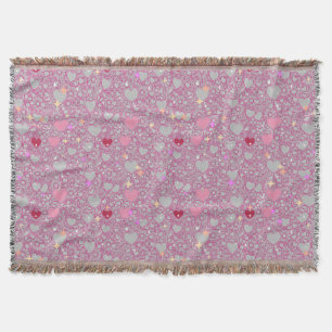 Couverture Coeurs rayonnants Motif 01 Lgrey BG