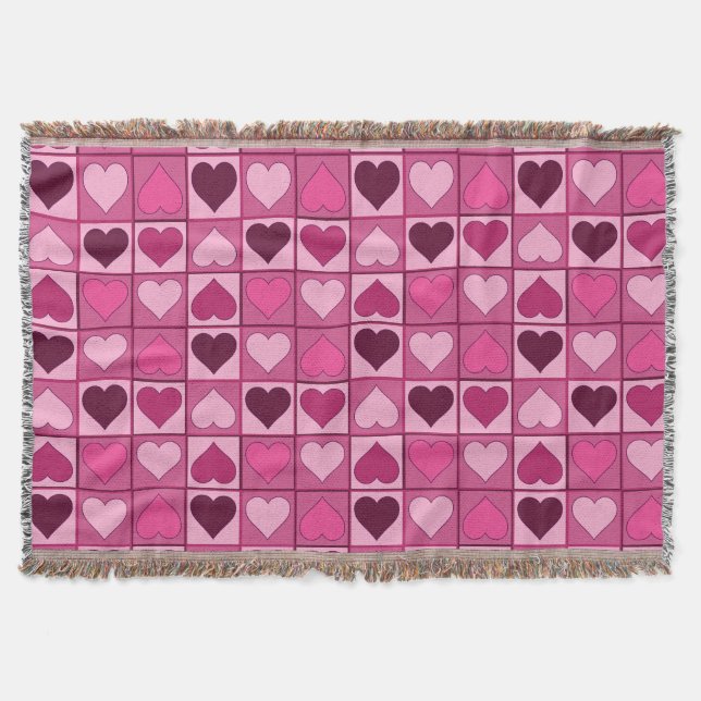 Couverture Coeurs roses romantiques en haut et en bas (Devant)