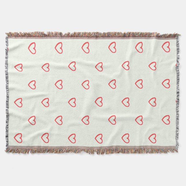 Couverture Coeurs rouges Motif, mignonne, amour (Devant)
