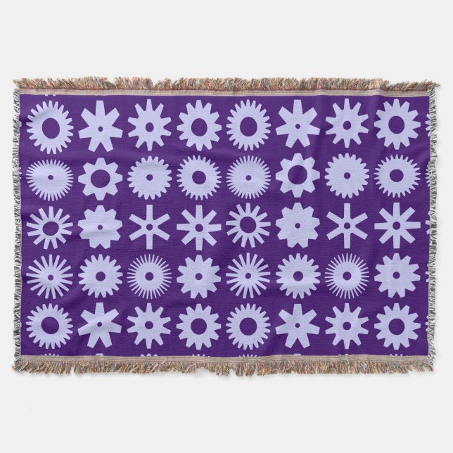 Couverture Cogs - Bleu Poudre sur Violet Foncé (Devant)