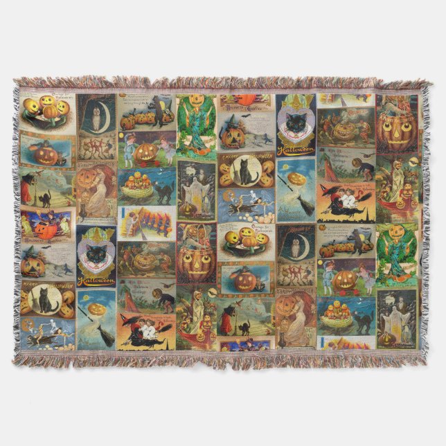 Couverture Collage de cartes vintage d'Halloween (Devant)