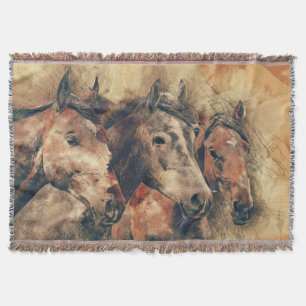 Couverture Collage de chevaux peints