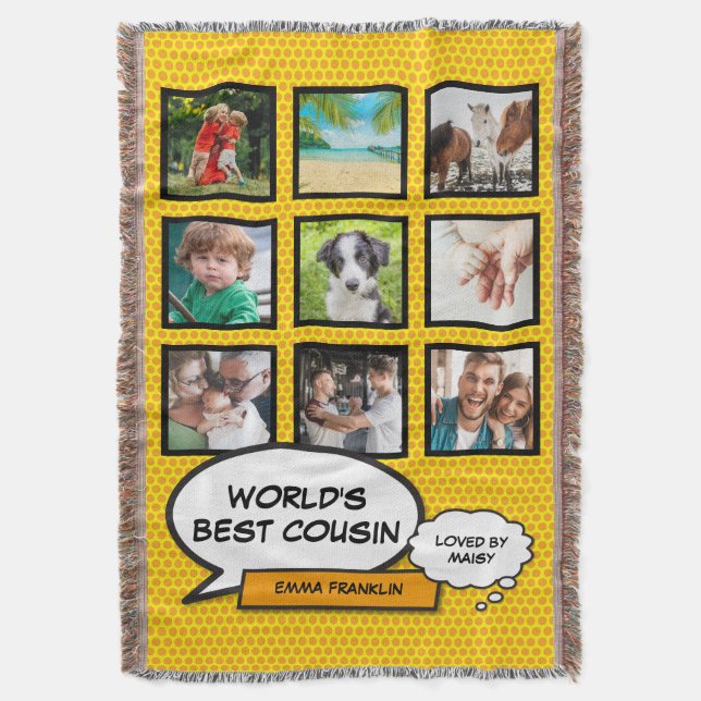 Couverture Collage de photos de cousin fun bande dessinée coo (devant Vertical)