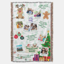Collage de photos de souvenirs de Noël en famille