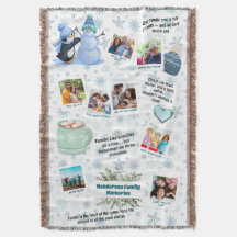 Collage de souvenirs d'hiver en famille – Flocons
