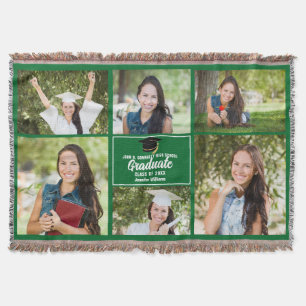 Couverture Collage photo Green Graduate Diplôme personnalisé