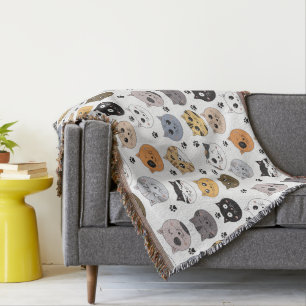 Couverture Coloré Cute Funny Chats & Motif Paw