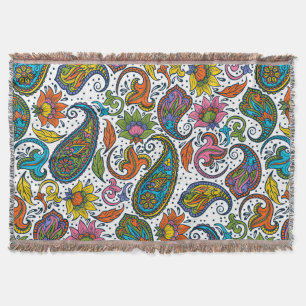 Couverture Coloré Vintage Paisley Motif