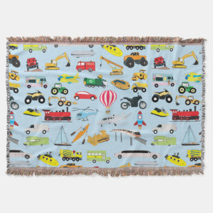 Couverture Colorful Transport & Véhicules Enfants Motif