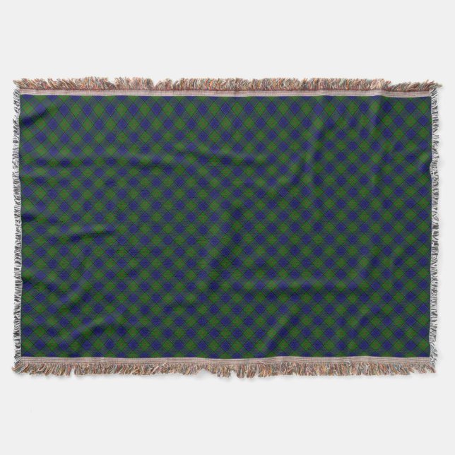 Couverture Colquhoun tartan bleu vert plaid (Devant)