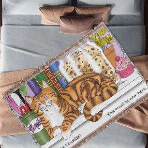 Couverture Comptoir de cuisine Orange Tabby Top Chat