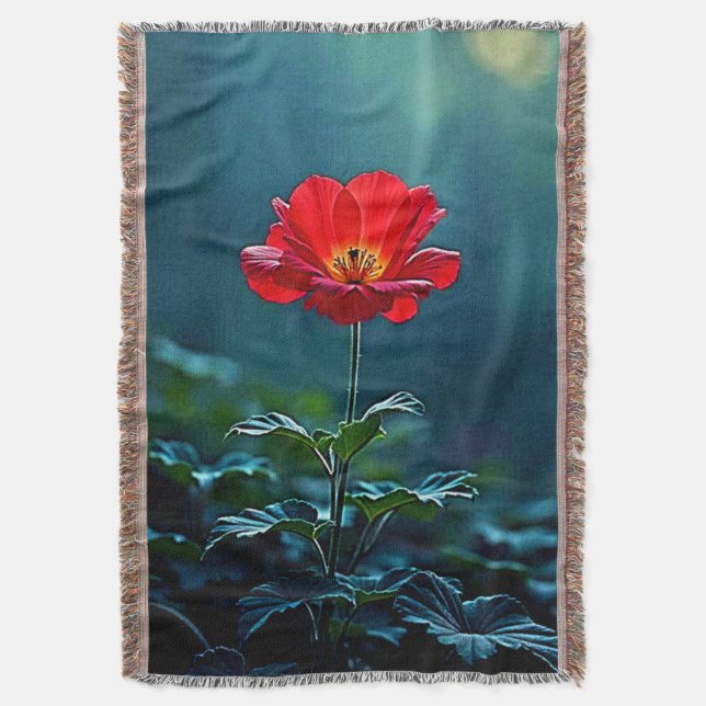 Couverture Conception centrée sur une seule fleur rouge (devant Vertical)