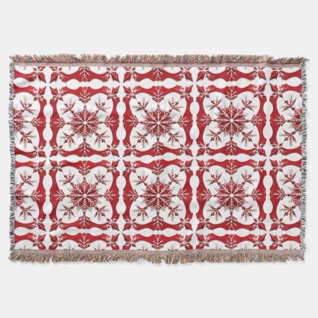 Couverture Conception de flocon de neige rouge complexe  (Devant)