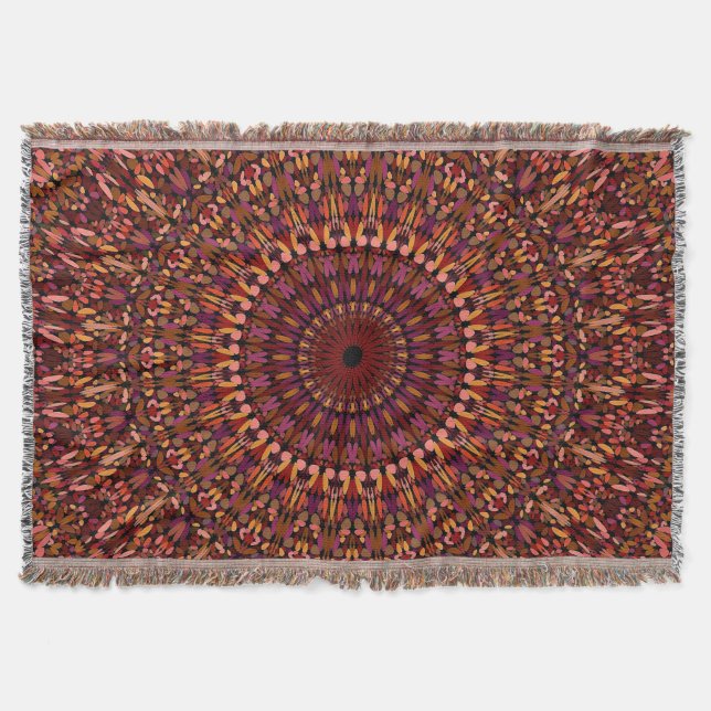 Couverture Conception de mandala marron floral (Devant)