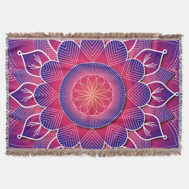 Couverture Conception de mandala traditionnel bleu violet : (Devant)