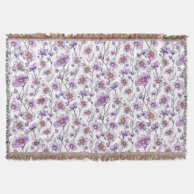 Couverture Conception de motif botanique de fleur sauvage vio (Devant)