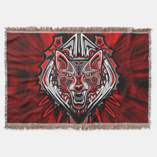 Couverture Conception de totem tribal Haida de loup