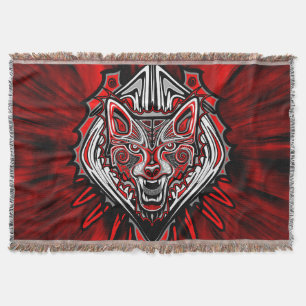 Couverture Conception de totem tribal Haida de loup