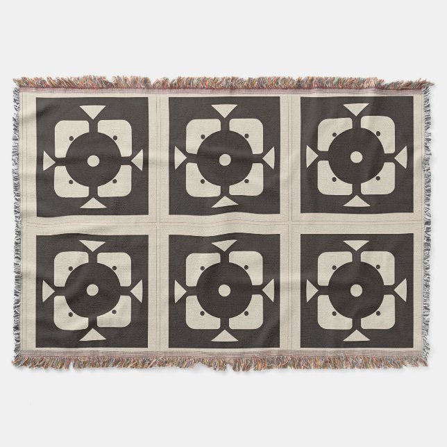 Couverture Conception géométrique abstraite noire et beige (Devant)
