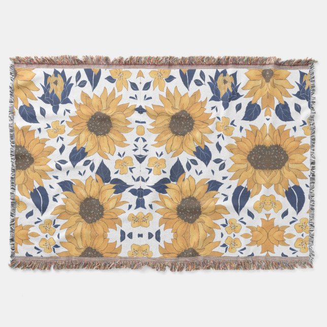 Couverture confortable à motif tournesol pour nouv (Devant)