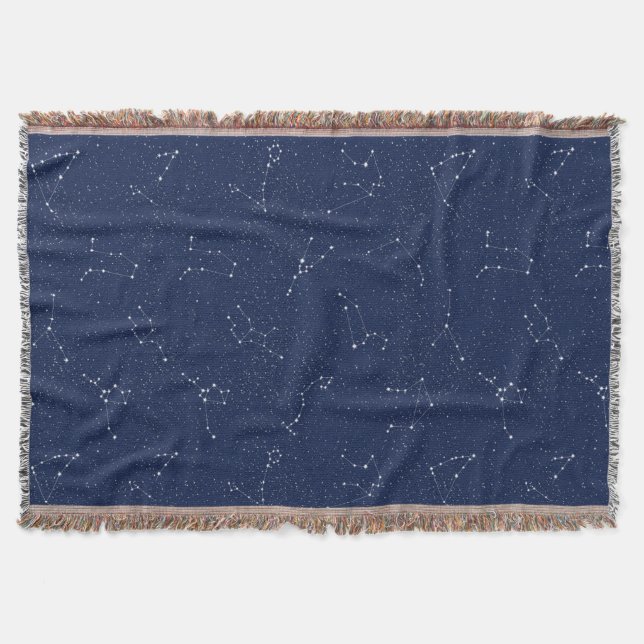 Couverture Constellations du zodiaque avec un ciel étoilé ble (Devant)