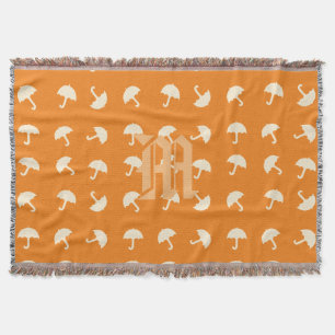 Couverture Cool Automne Vibes Monogramme Parapluies